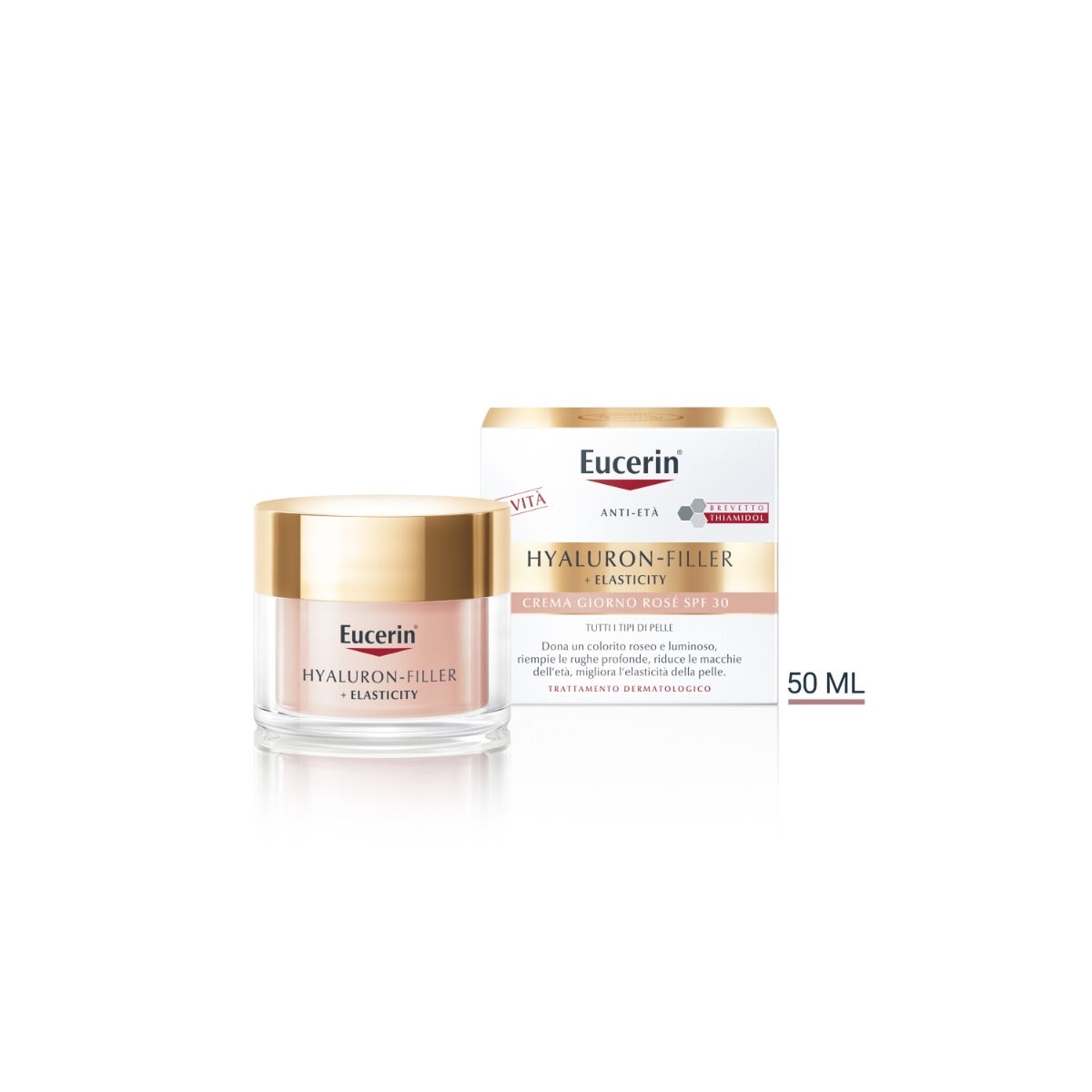 Eucerin Hyaluron-Filler + Elasticity Crema Giorno Rosé SPF30 50ml