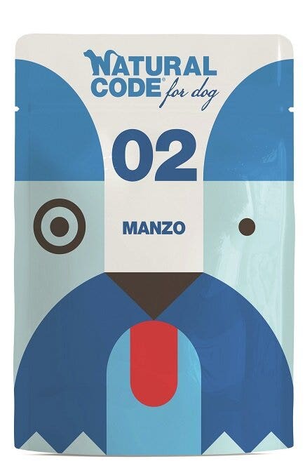 Natural Code 02 Bœuf pour chiens adultes, sachet de 300 g
