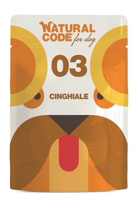 Natural Code 03 Sanglier pour chiens adultes, sachet de 300 g