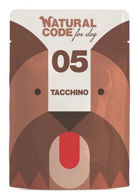 Natural Code 05 Dinde pour chiens adultes, sachet de 300 g
