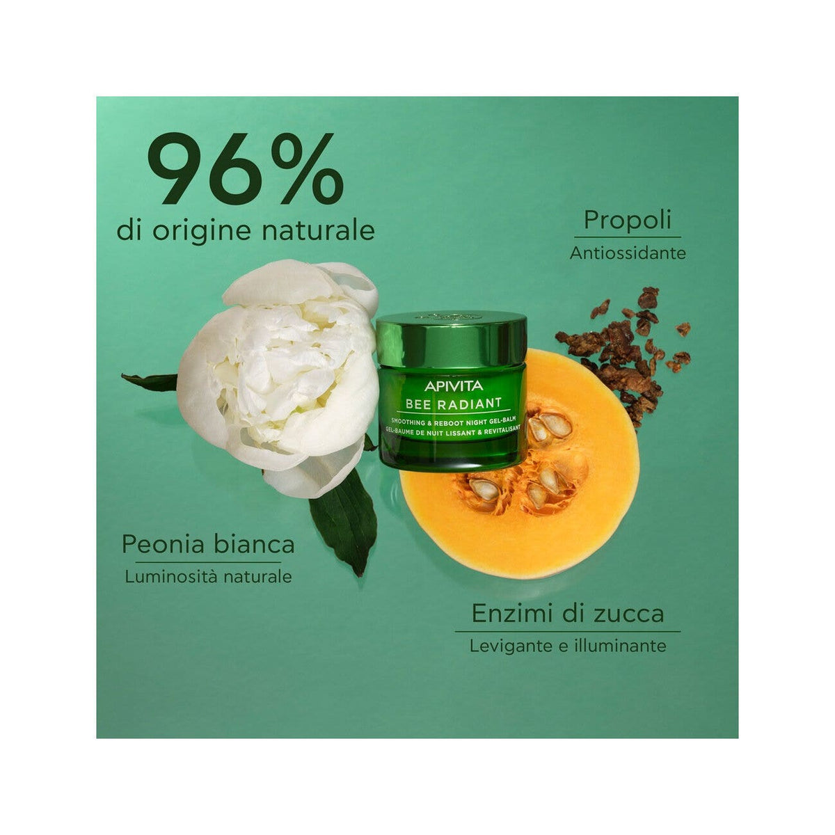Apivita Bee Radiant Gel-Baume de Nuit Lissant & Réactivant 50 ml