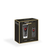Vichy Coffret Cadeau de Noël pour Homme Hydra Mag C Gel Douche 200 ml + Sensi Shave Mousse à Raser 20 ml