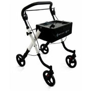 Moretti Rollator Mopedia Sole, déambulateur pliable en aluminium pour l'intérieur, 4 roues
