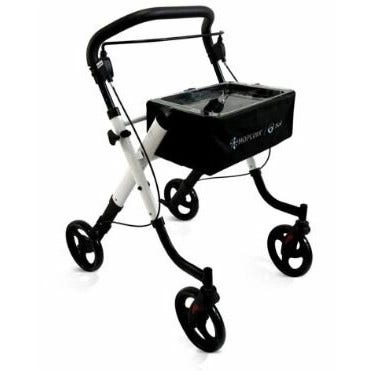Moretti Rollator Mopedia Sole, déambulateur pliable en aluminium pour l'intérieur, 4 roues