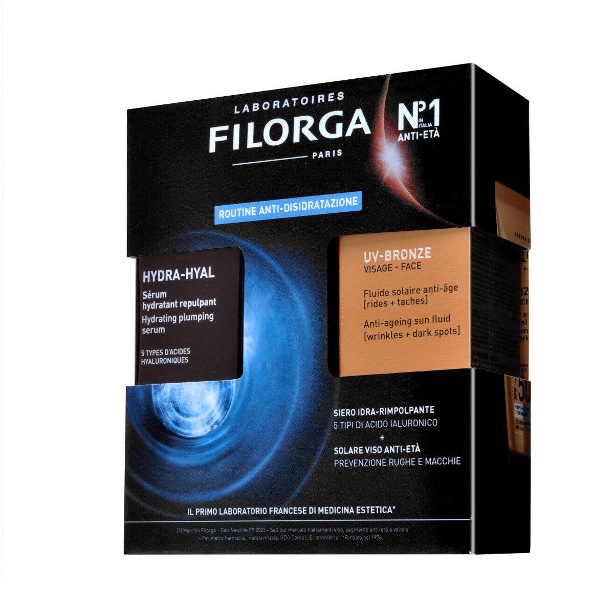 Filorga Coffret Duo Sérum Hydra-Hyal 30 ml + Protection solaire visage UV-Bronze SPF50+ 40 ml