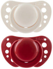Chicco Sucette Air Rouge en silicone 6-16 mois, lot de 2