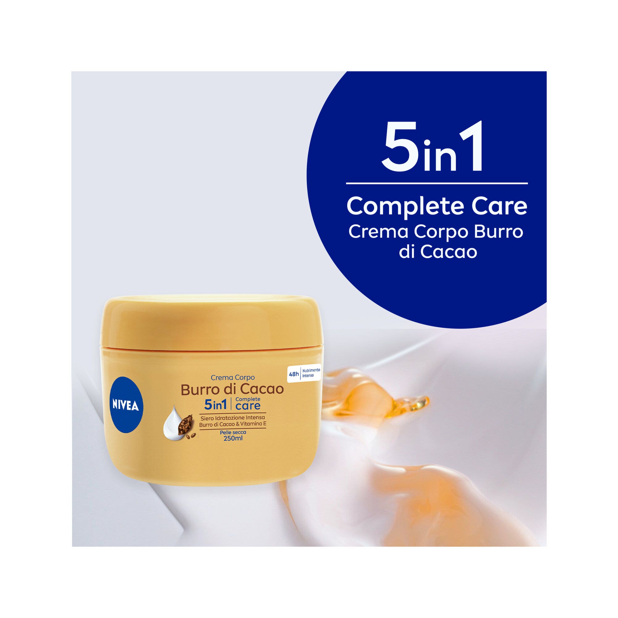 Nivea Crema Corpo Burro Di Cacao Idratante 48 Ore Per Pelle Secca Arricchita 250ml