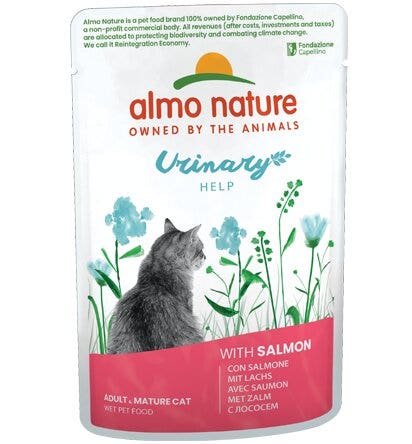 Almo Nature Urinary Help Nourriture humide au saumon pour chat 70 g