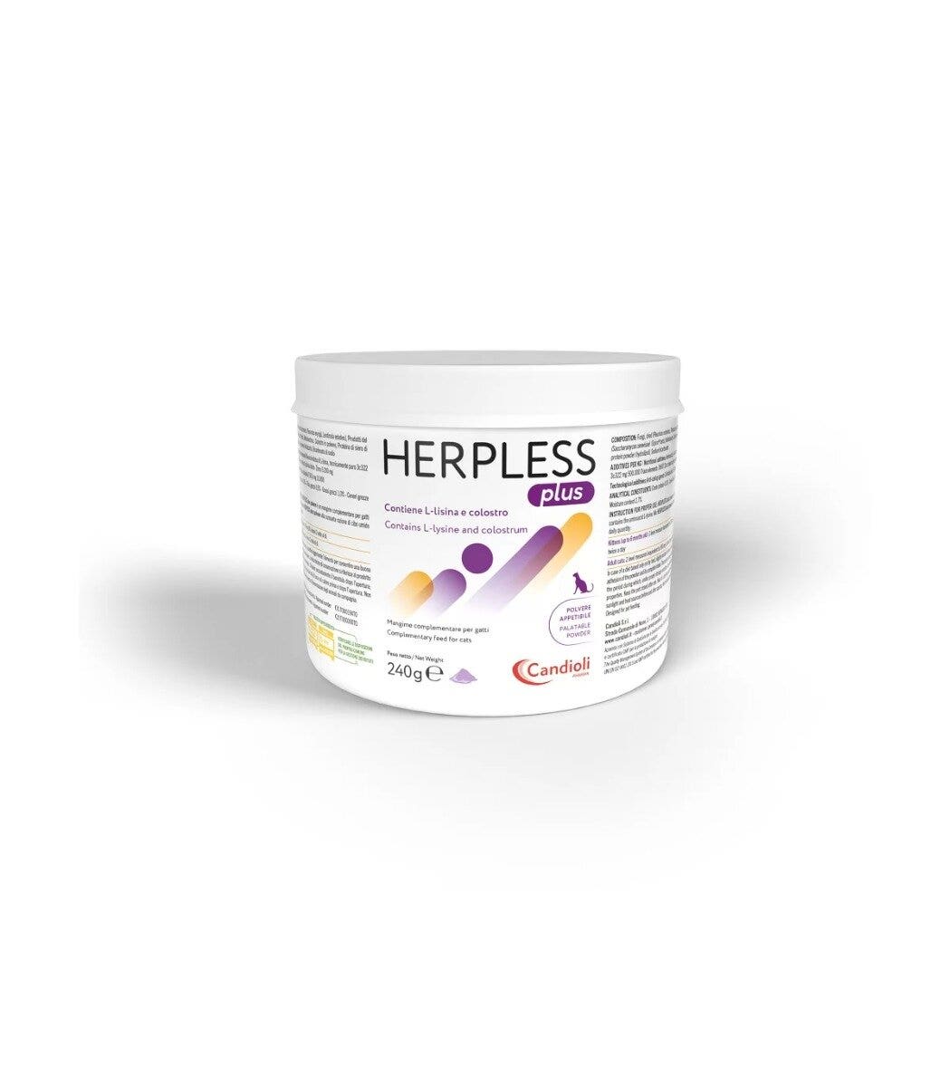 Candioli Herpless Plus Poudre Aliment complémentaire pour le système immunitaire des chats 240 g