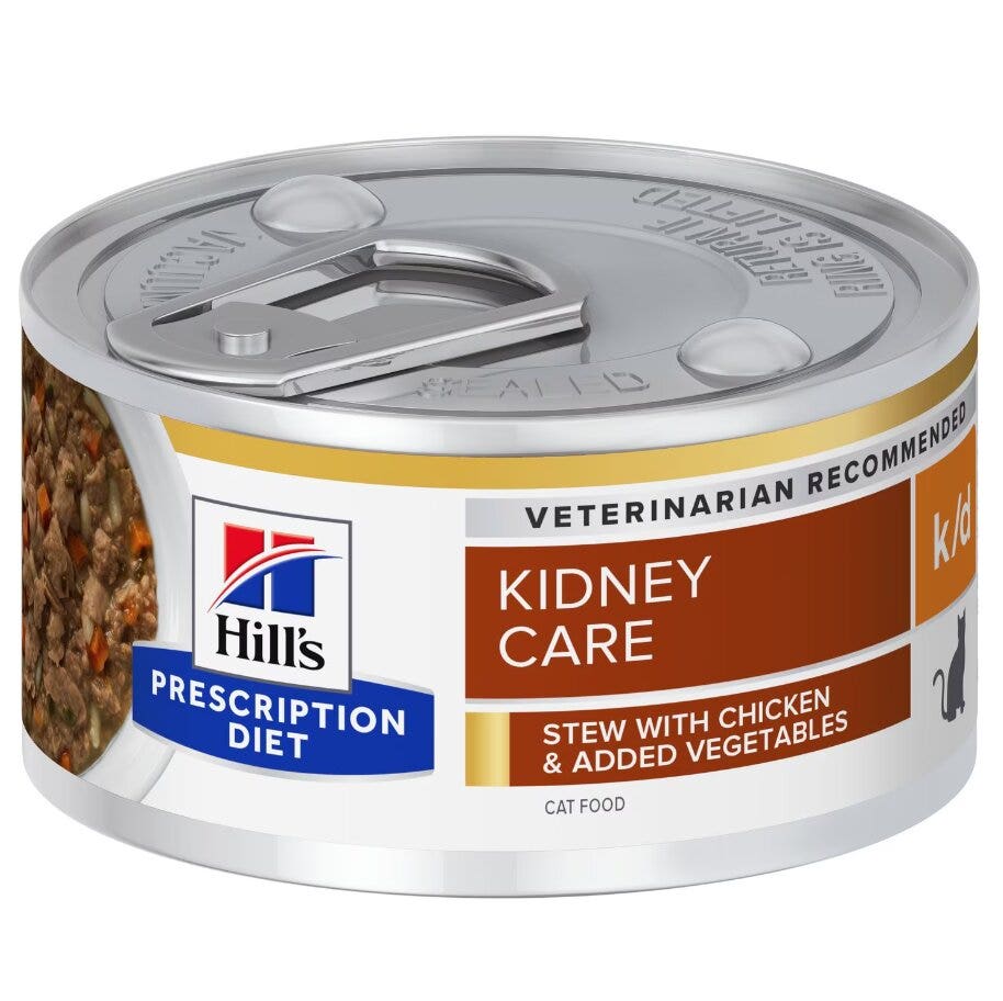 Hill's Prescription Diet k/d Ragoût pour chats au poulet et aux légumes 82 g