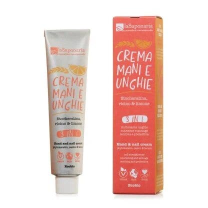 La Saponaria Crème Mains et Ongles 3 en 1 Phyto-kératine, Ricin & Citron 40 ml