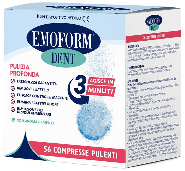 Emoform Dent Comprimés nettoyants 56 pièces