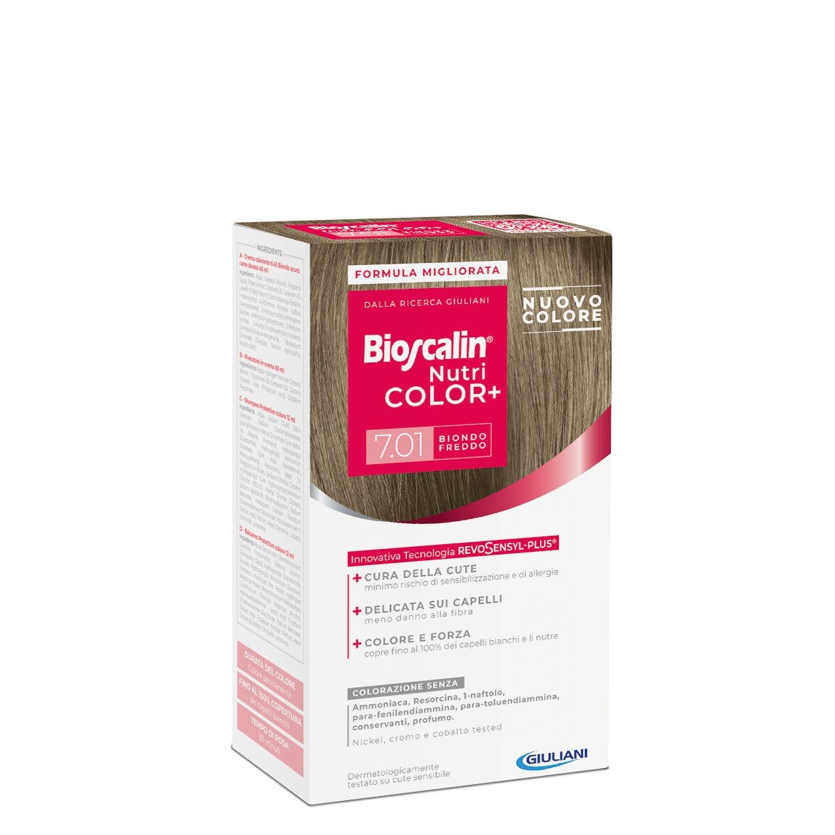 Bioscalin Nutricolor Plus Coloration permanente 7,01 Blond froid