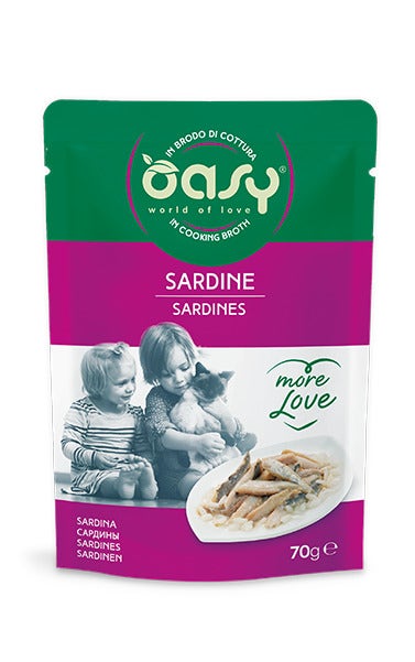 Oasy Wet Cat More Love Sardine Cibo Umido Per Gatti Adulti 70g
