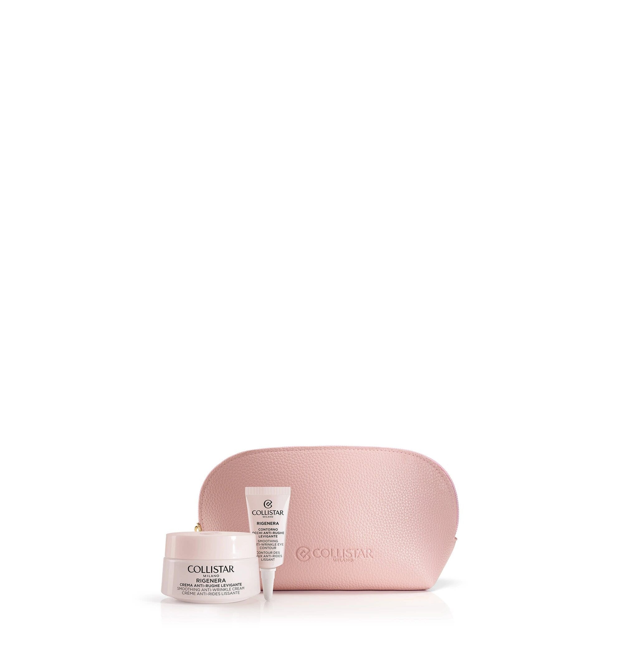 Collistar Cofanetto Crema Viso/Collo 50ml + Contorno Occhi 5ml + Bustina Gocce Magiche + Pochette
