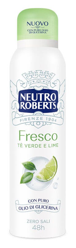 Neutro Roberts Deodorante Spray Fresco Verde Zero Sali di Alluminio 150ml