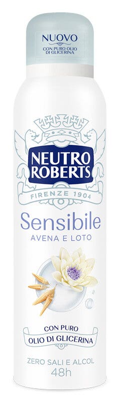 Neutro Roberts Deodorante Spray Pelle Sensibile Zero Sali di Alluminio 150ml