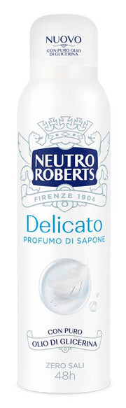 Neutro Roberts Deodorante Spray Delicato Extra Protezione Zero Sali di Alluminio 150ml