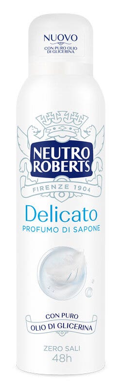 Neutro Roberts Deodorante Spray Delicato Extra Protezione Zero Sali di Alluminio 150ml