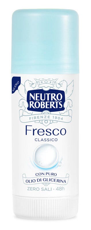 Neutro Roberts Deodorante Stick Fresco Zero Sali di Alluminio 40ml
