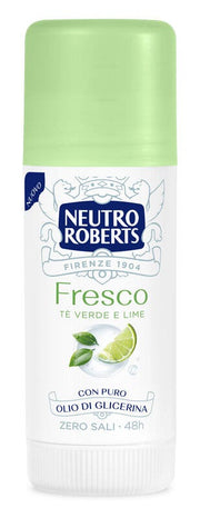 Neutro Roberts Deodorante Stick Fresco Verde Zero Sali di Alluminio 40ml