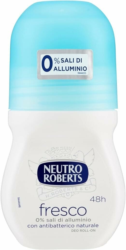 Neutro Roberts Deodorante Roll On Fresco Classico Zero Sali di Alluminio 50ml