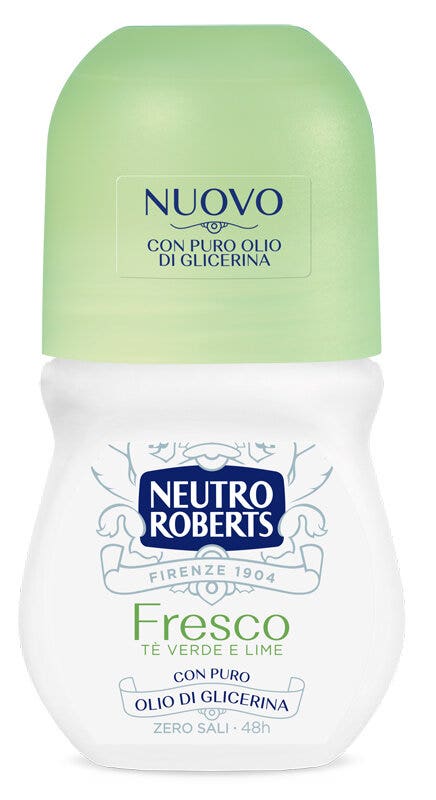 Neutro Roberts Deodorante Roll On Fresco Verde Zero Sali di Alluminio 50ml