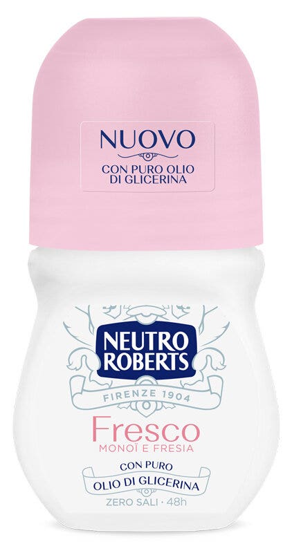 Neutro Roberts Deodorante Roll On Fresco Rosa Zero Sali di Alluminio 50ml