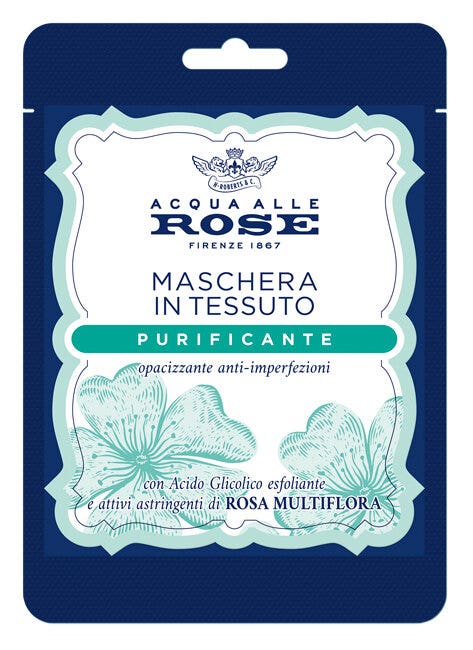 Acqua Alle Rose Maschera Viso in tessuto Purificante 1pz