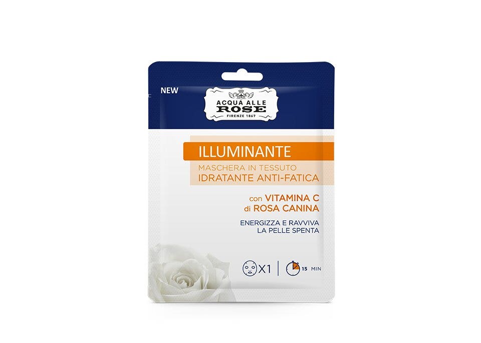 Acqua Alle Rose Masque en tissu illuminateur, hydratant et anti-fatigue