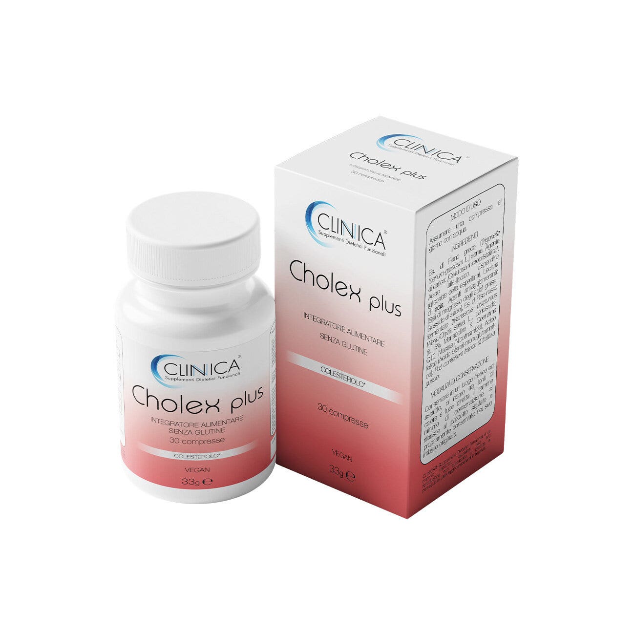 Clinica Cholex plus - colesterolo - 30 compresse = 1 mese di  trattamento