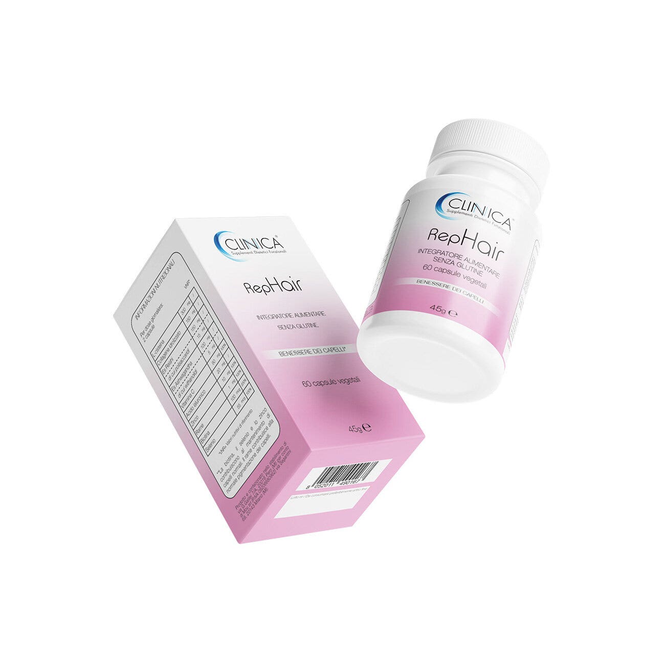 Clinica RepHair - capelli - 60 capsule vegetali = 1 mese di trattamento