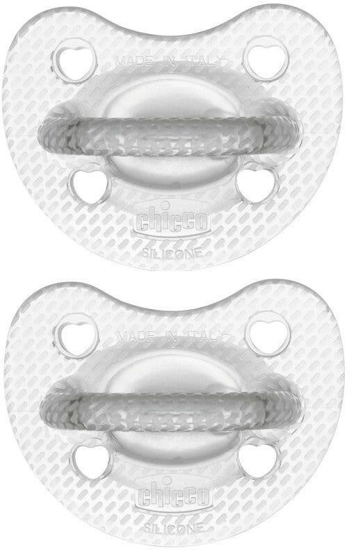 Chicco Anneau de dentition en silicone Crystal 2-6 mois, 2 pièces