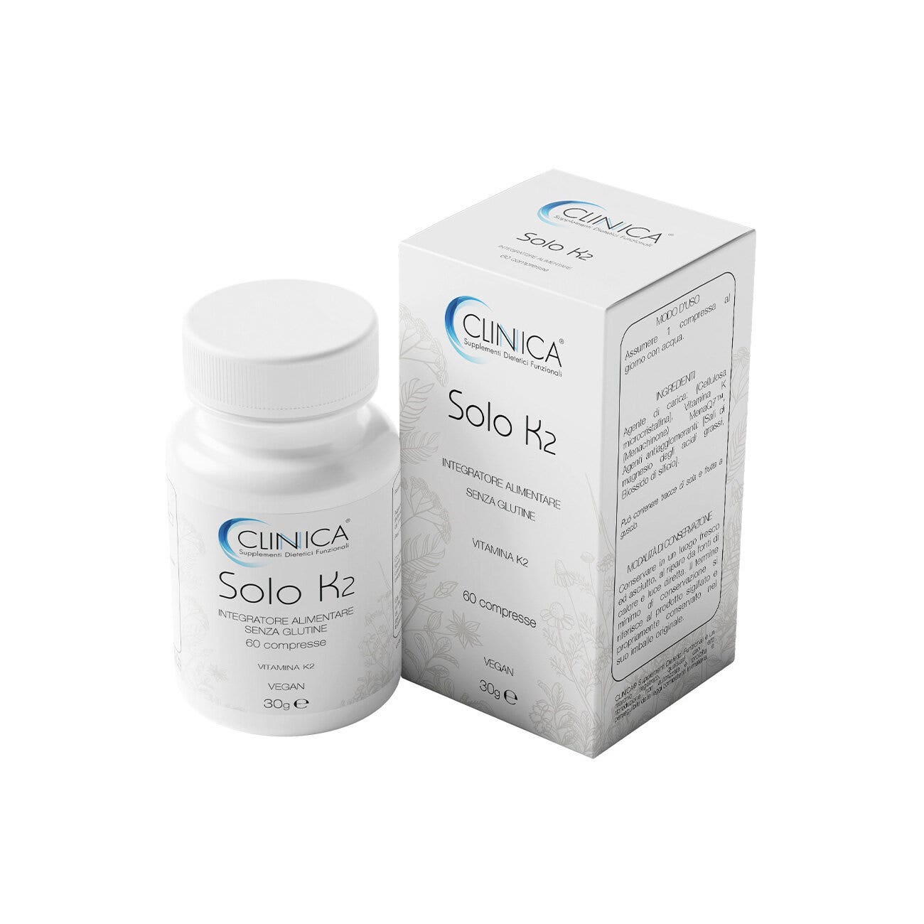 Clinica Solo K2 - vitamine K - 60 comprimés = 2 mois de traitement