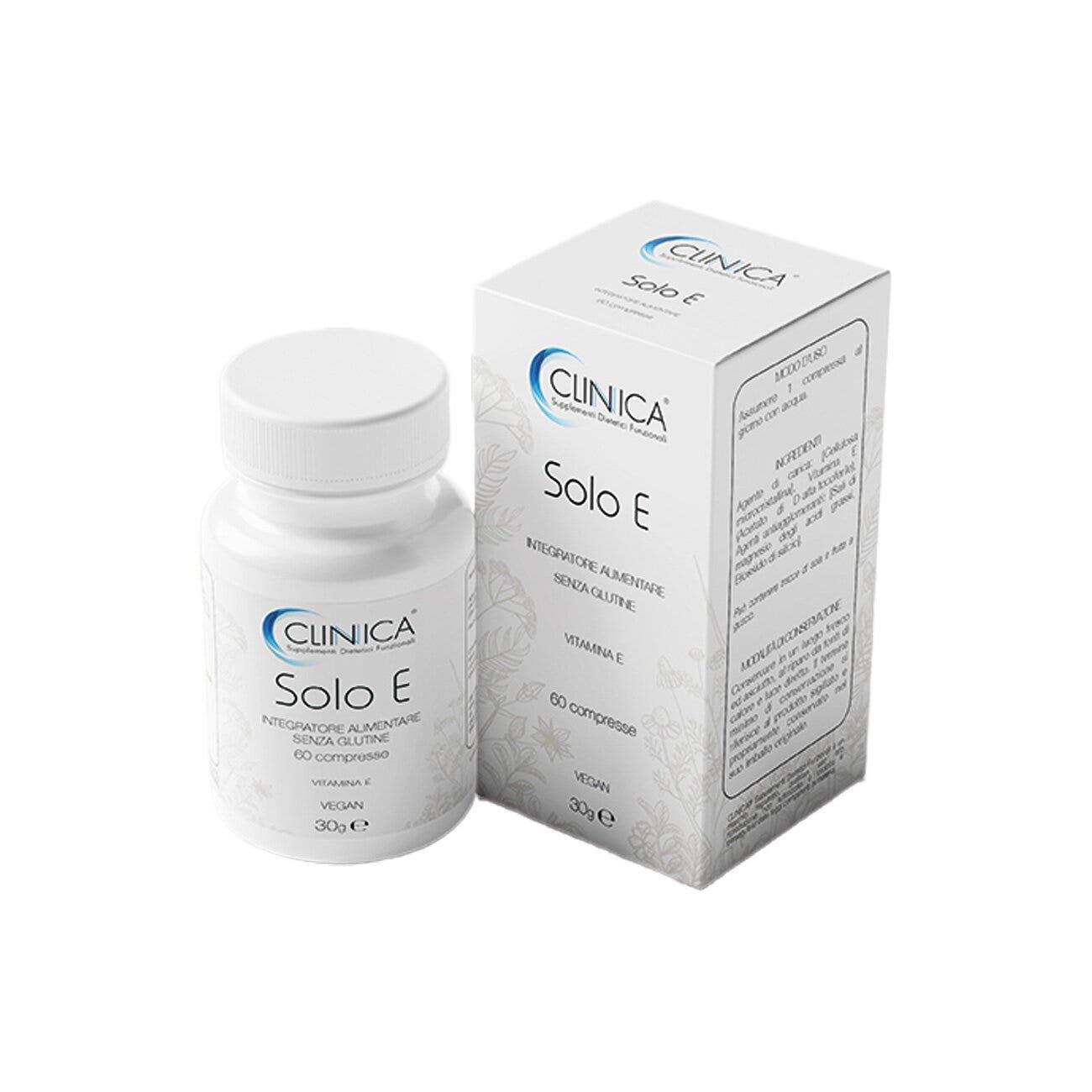 Clinica Solo E - vitamine E - 60 comprimés = 2 mois de traitement