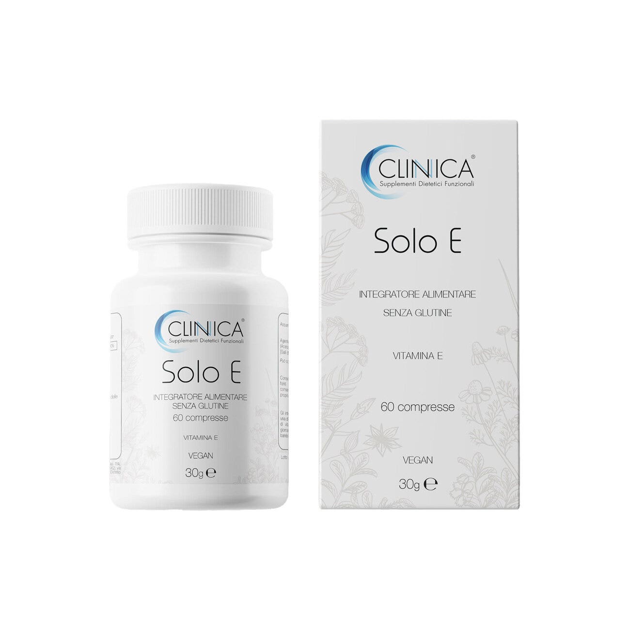 Clinica Solo E - vitamine E - 60 comprimés = 2 mois de traitement