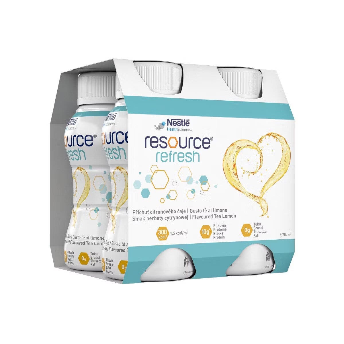 Nestlé Resource Refresh Boisson hypercalorique saveur thé au citron 4 x 200 ml