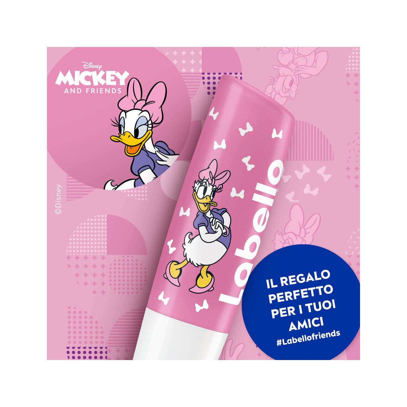 Labello Soft Rosé Disney Édition Limitée Daisy Duck Baume à lèvres coloré et hydratant 4,8 g