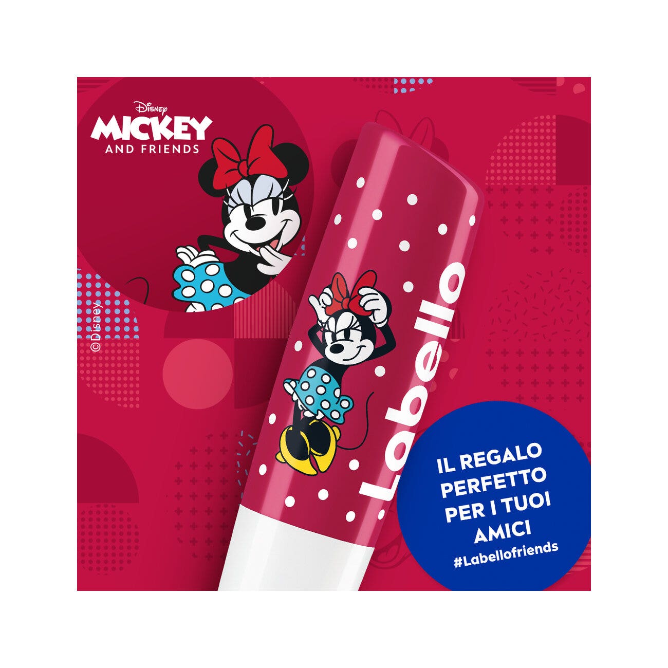 Labello Cherry Shine Disney Limited Edition Minnie Mouse Burrocacao Labbra Colorato Bambini 4,8g