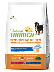 Natural Trainer Chien Sensible Sans Gluten Medium & Maxi Adult aux Œufs 3 kg