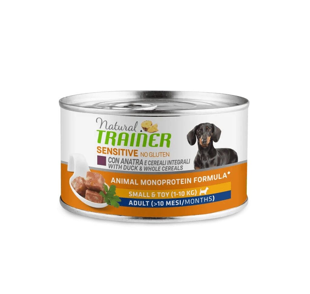 Natural Trainer Sensitive No Gluten Small & Toy Adult au canard et aux céréales complètes 150 g