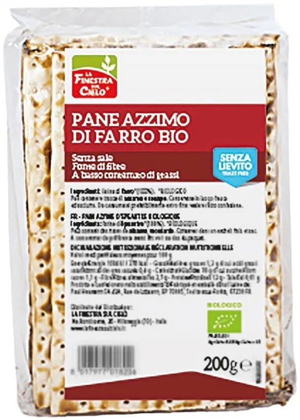 La Finestra Sul Cielo Pain Azimé au Blé Épeautre Bio 200 g