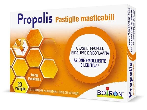 Boiron Propolis Comprimés à croquer Arôme Mandarine 20 comprimés