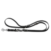 Ferplast Natural Laisse noire pour le dressage des chiens en cuir véritable, taille GA18/200