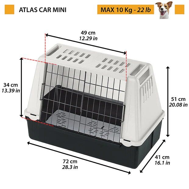 Ferplast Atlas Car Trasportino auto Per Cani Taglia Mini