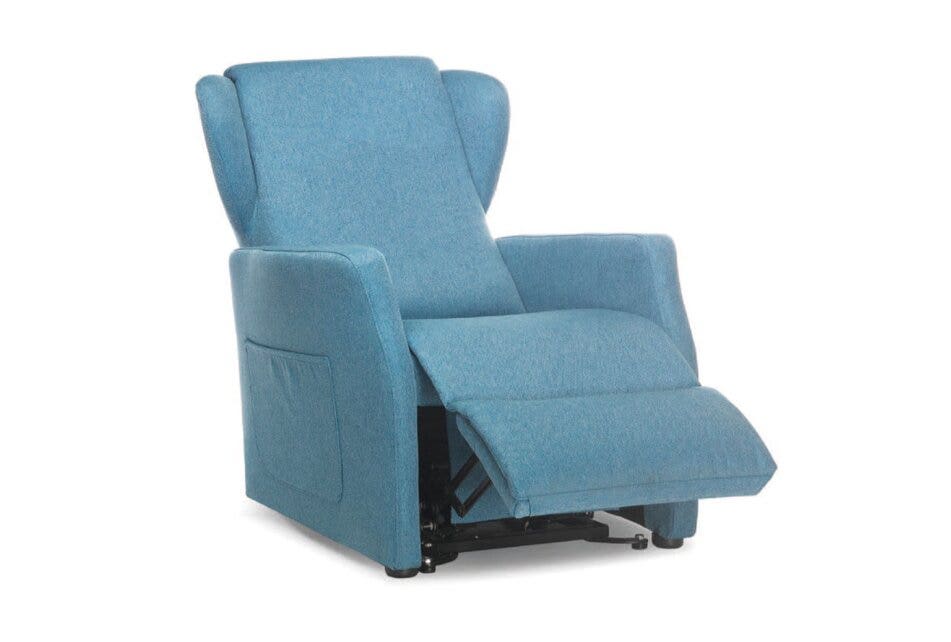 Mopedia Poltrona Elevabile Ninfea con Roller 4 Ruote 50mm PO401 Blu