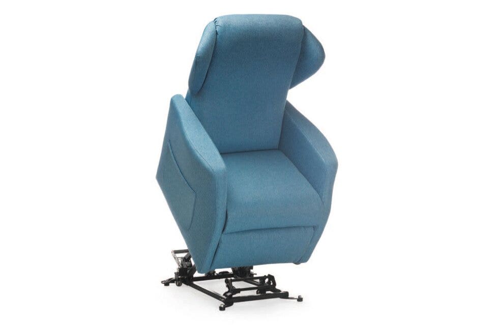 Mopedia Poltrona Elevabile Ninfea con Roller 4 Ruote 50mm PO401 Blu
