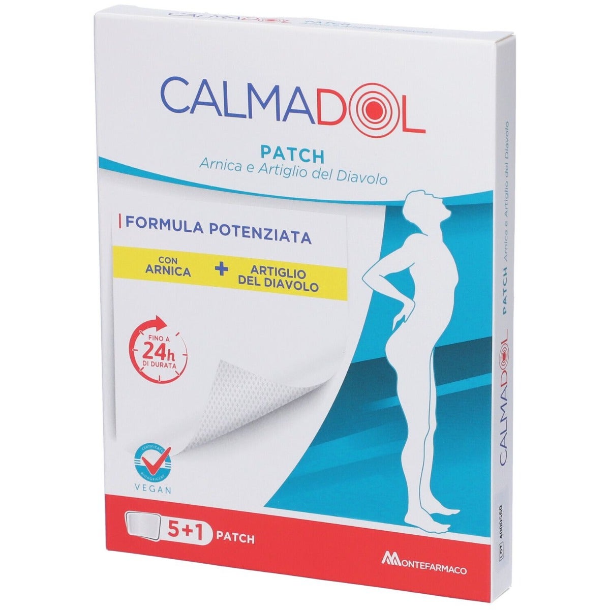 Calmadol 6 patchs à l'arnica et à la griffe du diable pour les douleurs articulaires et musculaires
