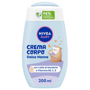 Nivea Baby Crème Corps Douce Nuit pour Enfants, pour une peau nourrie et protégée 200 ml