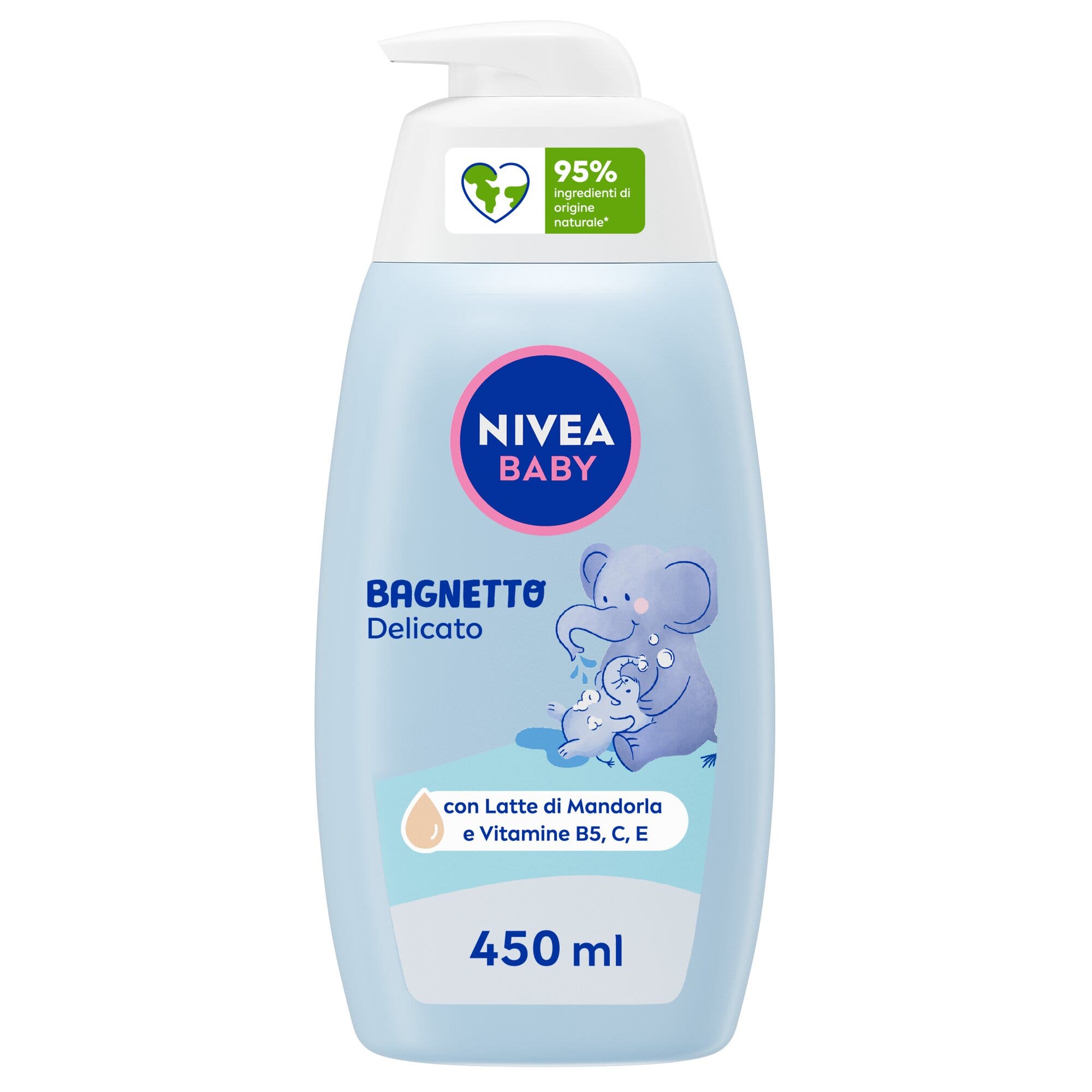 Nivea Baby Bain Doux Nettoyant pour Bébé pour un nettoyage doux et hydratant 450 ml